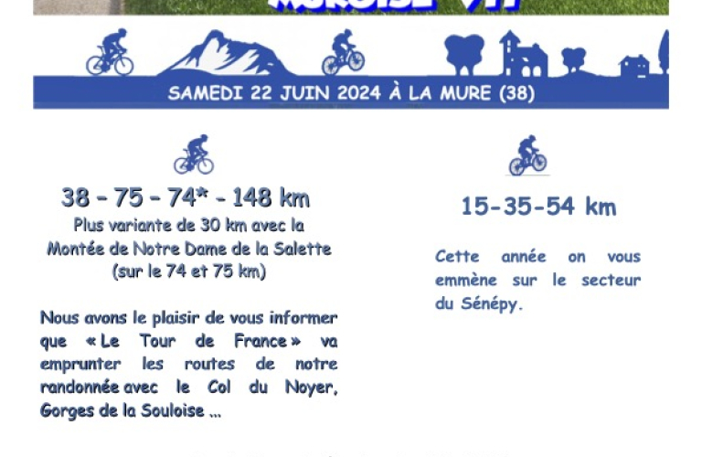 34 ème Randonnée de l&#039;Obiou (vélo) et Muroise VTT